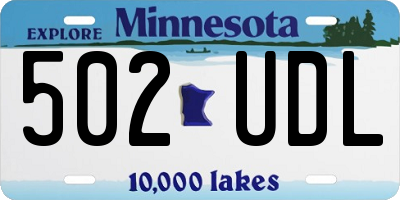 MN license plate 502UDL