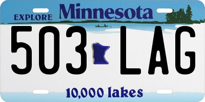 MN license plate 503LAG