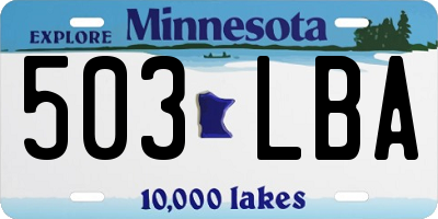 MN license plate 503LBA