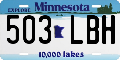 MN license plate 503LBH
