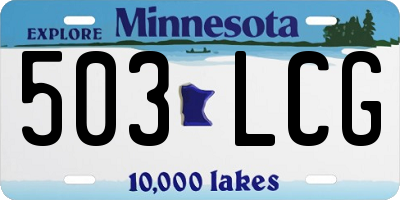 MN license plate 503LCG