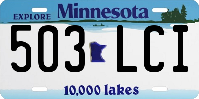 MN license plate 503LCI