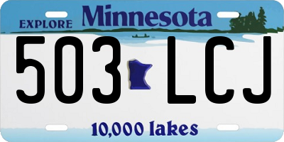 MN license plate 503LCJ