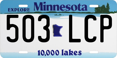 MN license plate 503LCP