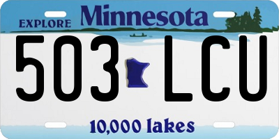 MN license plate 503LCU
