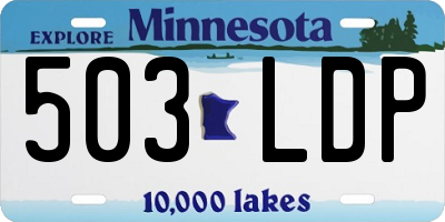 MN license plate 503LDP
