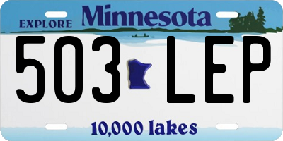 MN license plate 503LEP