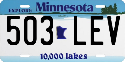 MN license plate 503LEV