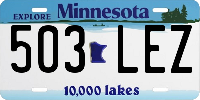 MN license plate 503LEZ