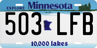 MN license plate 503LFB