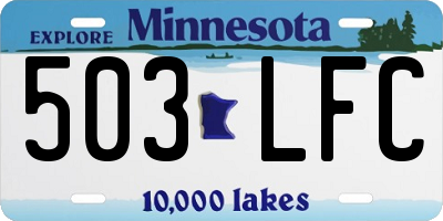 MN license plate 503LFC