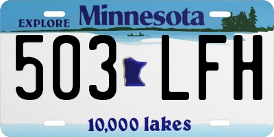 MN license plate 503LFH
