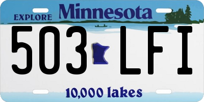 MN license plate 503LFI