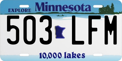 MN license plate 503LFM