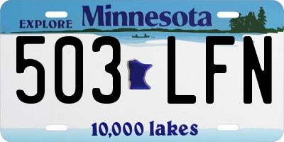 MN license plate 503LFN