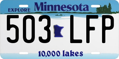 MN license plate 503LFP