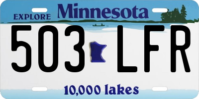 MN license plate 503LFR
