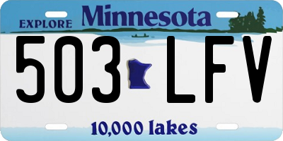 MN license plate 503LFV