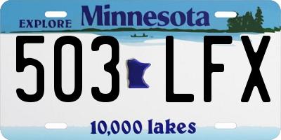 MN license plate 503LFX
