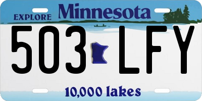 MN license plate 503LFY