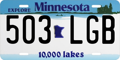 MN license plate 503LGB