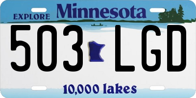 MN license plate 503LGD