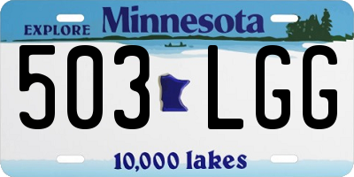 MN license plate 503LGG