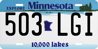 MN license plate 503LGI