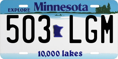 MN license plate 503LGM
