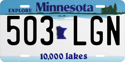 MN license plate 503LGN