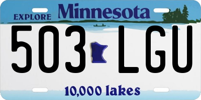 MN license plate 503LGU