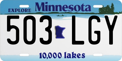 MN license plate 503LGY