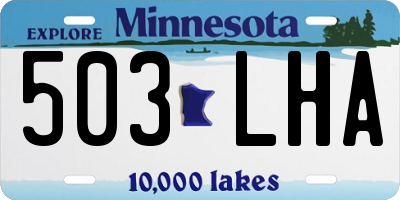 MN license plate 503LHA