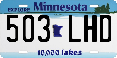 MN license plate 503LHD