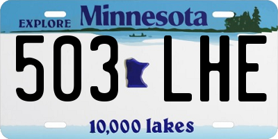 MN license plate 503LHE
