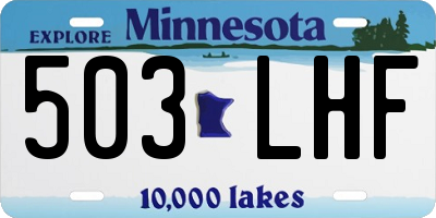 MN license plate 503LHF
