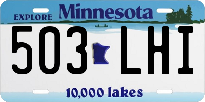 MN license plate 503LHI