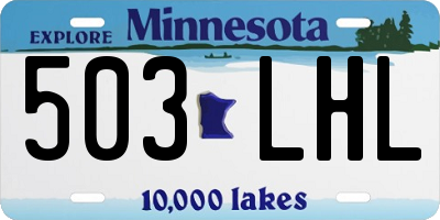 MN license plate 503LHL