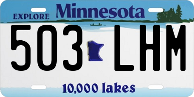 MN license plate 503LHM