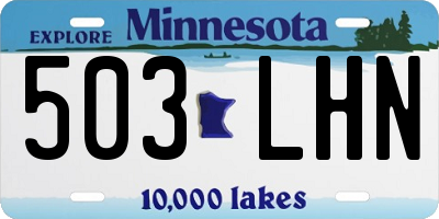 MN license plate 503LHN