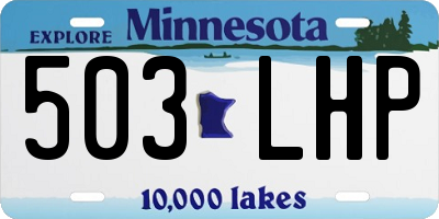 MN license plate 503LHP