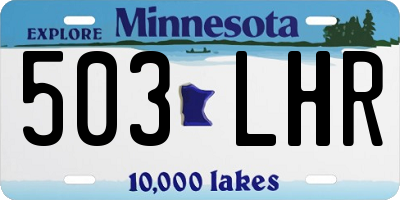 MN license plate 503LHR