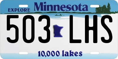 MN license plate 503LHS