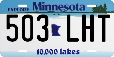 MN license plate 503LHT