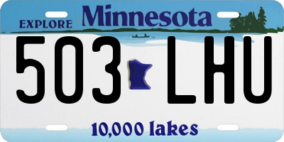MN license plate 503LHU