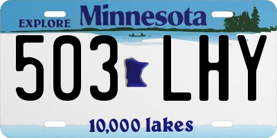 MN license plate 503LHY