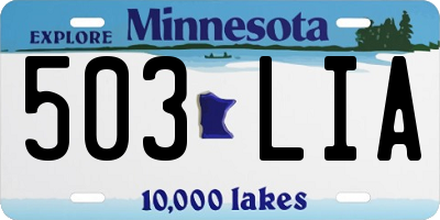 MN license plate 503LIA