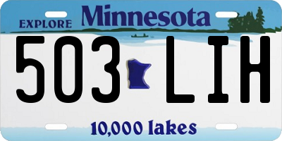 MN license plate 503LIH