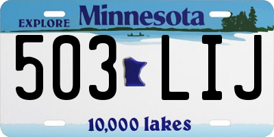 MN license plate 503LIJ