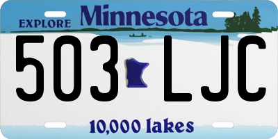 MN license plate 503LJC